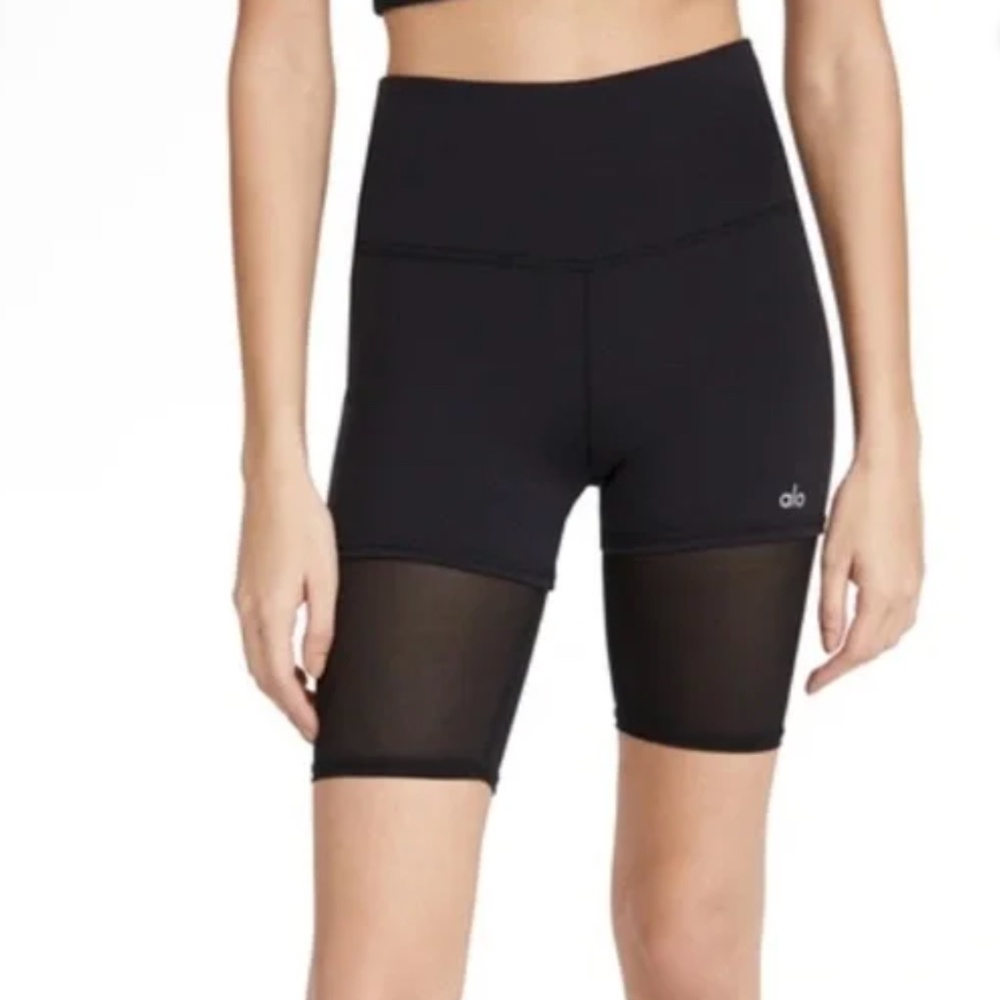 ALO Black Layered Lined Shorts